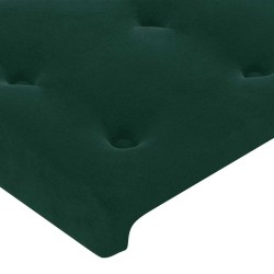 Tête de lit avec oreilles Vert foncé 93x23x78/88 cm Velours 629490629490