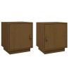 Tables de chevet 2pcs Marron miel 40x34x45cm Bois de pin massif 629492629492