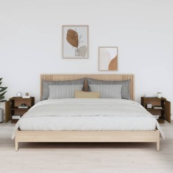 Tables de chevet 2pcs Marron miel 40x34x45cm Bois de pin massif 629492629492