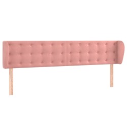Tête de lit avec oreilles Rose 203x23x78/88 cm Velours 629493629493