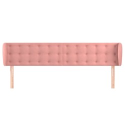 Tête de lit avec oreilles Rose 203x23x78/88 cm Velours 629493629493