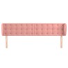 Tête de lit avec oreilles Rose 203x23x78/88 cm Velours 629493629493