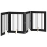 Porte de chien pliable avec supports 4 pcs Chêne noir 321 cm 629494629494