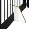 Porte de chien pliable avec supports 4 pcs Chêne noir 321 cm 629494629494