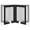 Porte de chien pliable avec supports 4 pcs Chêne noir 321 cm 629494629494