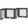 Porte de chien pliable avec supports 4 pcs Chêne noir 321 cm 629495629495