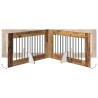Porte de chien pliable avec supports 4 pcs Bois ancien 401 cm 629497629497