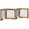 Porte de chien pliable avec supports 4 pcs Bois ancien 321 cm 629499629499