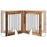 Porte de chien pliable avec supports 4 pcs Bois ancien 321 cm 629499629499