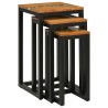 Table Gigogne 3 pc Marron Bois de teck massif 629500629500