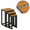 Table Gigogne 3 pc Marron Bois de teck massif 629500629500