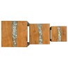 Table Gigogne 3 pc Marron Bois de teck massif 629500629500
