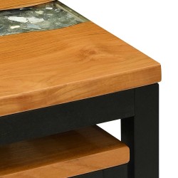 Table Gigogne 3 pc Marron Bois de teck massif 629500629500