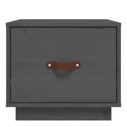Tables de chevet 2 pcs Gris 40x34x35 cm Bois de pin massif 629502629502