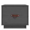 Tables de chevet 2 pcs Gris 40x34x35 cm Bois de pin massif 629502629502