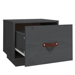Tables de chevet 2 pcs Gris 40x34x35 cm Bois de pin massif 629502629502