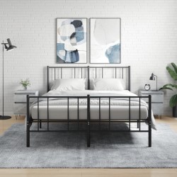 Tables de chevet 2 pcs gris béton 40x35x50 cm bois d’ingénierie 629503629503