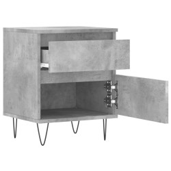 Tables de chevet 2 pcs gris béton 40x35x50 cm bois d’ingénierie 629503629503