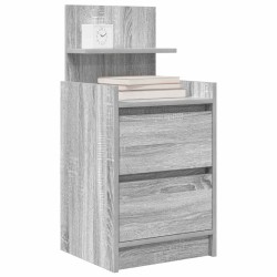 Tables de chevet avec 2 tiroirs 2 pcs sonoma gris 38x34x80 cm 629505629505