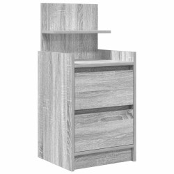 Tables de chevet avec 2 tiroirs 2 pcs sonoma gris 38x34x80 cm 629505629505