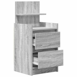 Tables de chevet avec 2 tiroirs 2 pcs sonoma gris 38x34x80 cm 629505629505
