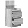 Tables de chevet avec 2 tiroirs 2 pcs sonoma gris 38x34x80 cm 629505629505
