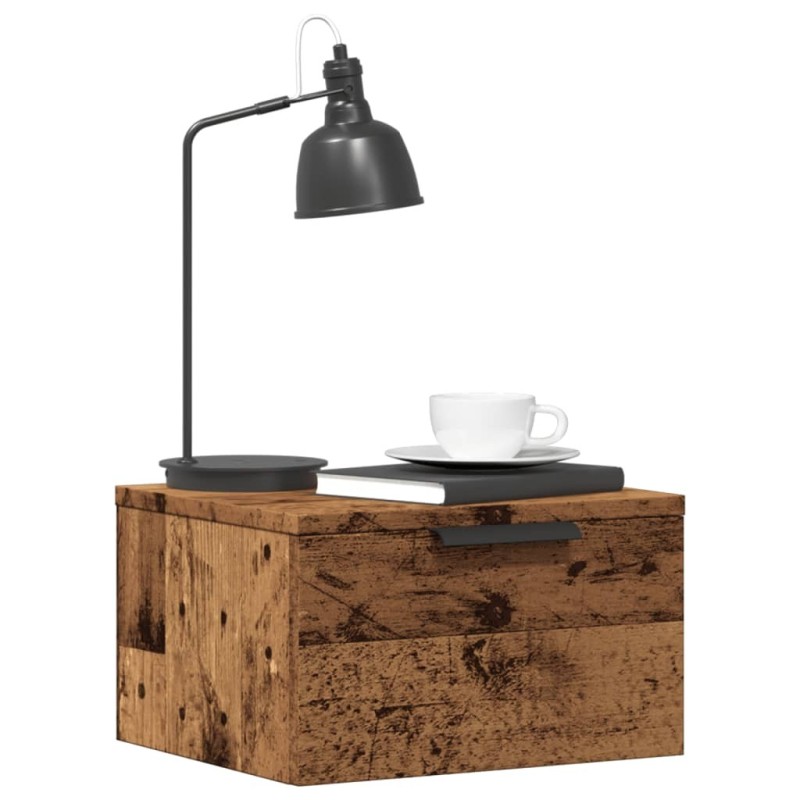 Tables de chevet murales 2 pcs vieux bois 34x30x20 cm 629506629506