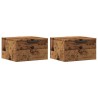 Tables de chevet murales 2 pcs vieux bois 34x30x20 cm 629506629506