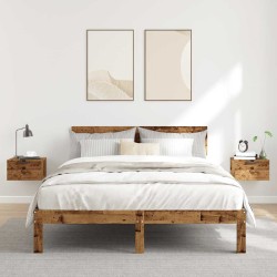 Tables de chevet murales 2 pcs vieux bois 34x30x20 cm 629506629506
