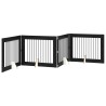 Porte de chien pliable avec supports 4 pcs Chêne noir 401 cm 629507629507