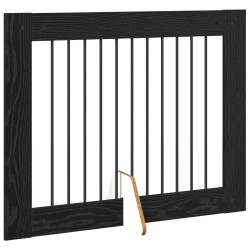 Porte de chien pliable avec supports 4 pcs Chêne noir 401 cm 629507629507