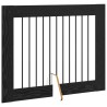 Porte de chien pliable avec supports 4 pcs Chêne noir 401 cm 629507629507