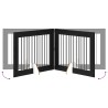 Porte de chien pliable avec supports 4 pcs Chêne noir 401 cm 629507629507