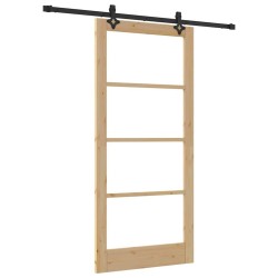 Porte coulissante ORKDAL Naturel et Noir 93 x 202 cm 629509629509