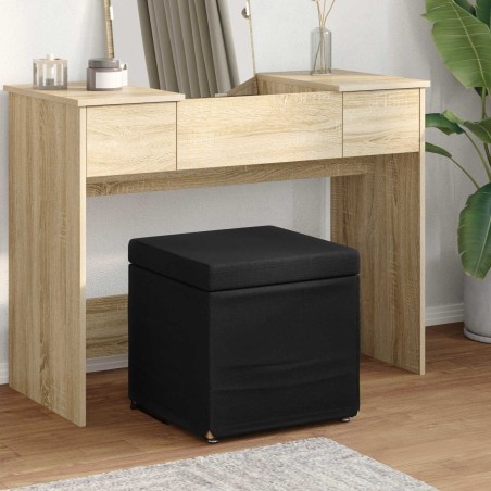 Tabouret Noir 41 x 41 x 40 cm Tissu et bois stratifié 629513629513