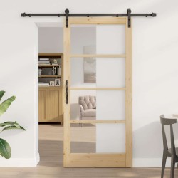 Porte coulissante ORKDAL Naturel et Noir 93 x 202 cm 629515629515