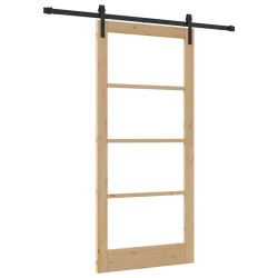 Porte coulissante ORKDAL Naturel et Noir 93 x 202 cm 629515629515