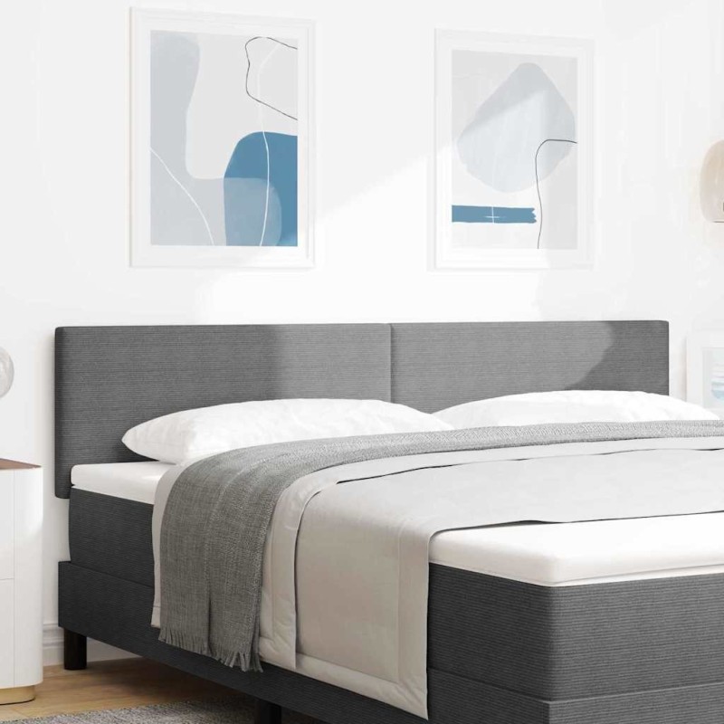 Tête de lit LED Gris clair 180 cm Tissu en velours côtelé 629517629517