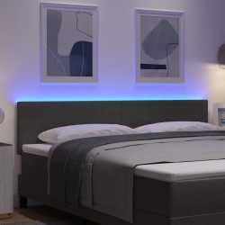 Tête de lit LED Gris clair 180 cm Tissu en velours côtelé 629517629517