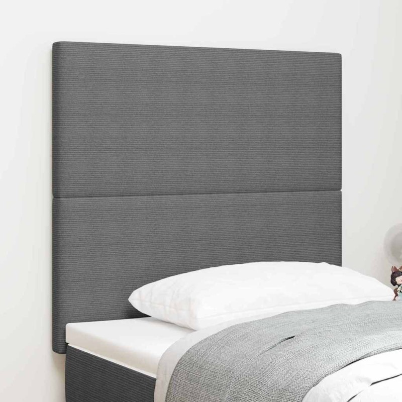 Tête de lit LED Gris clair 90 cm Tissu en velours côtelé 629518629518