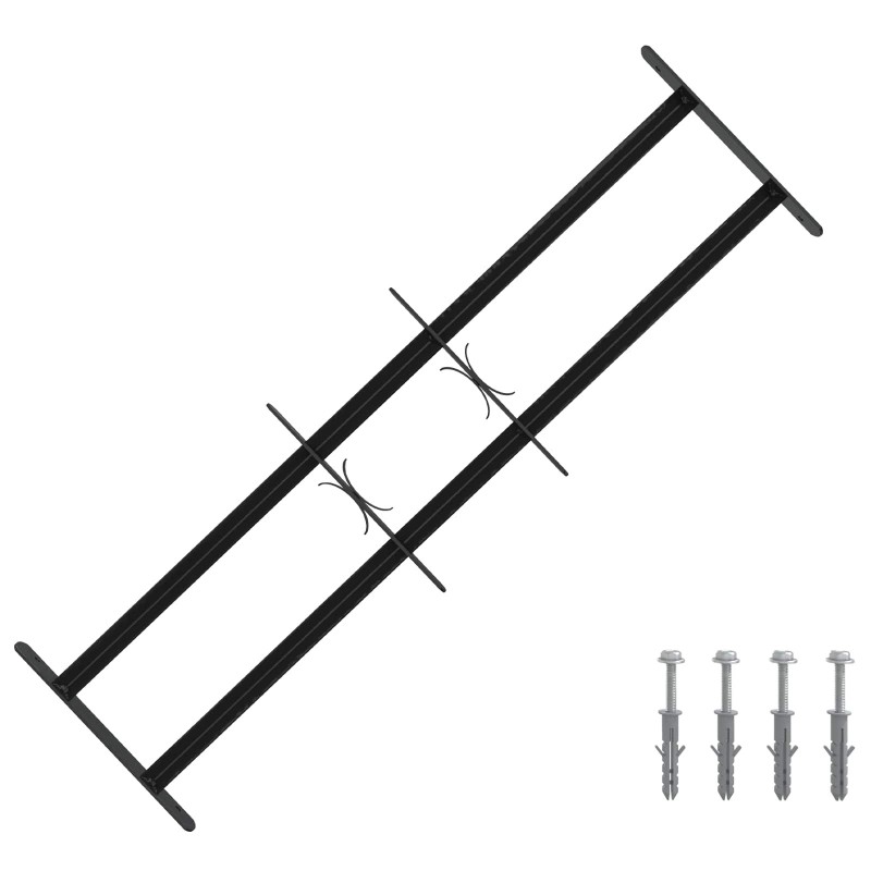 Grille de sécurité pour fenêtres avec 2 barres transversales 629528629528