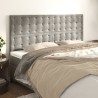 Tête de lit Gris clair 160x5x118/128 cm Velours 629533629533