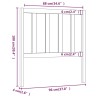 Tête de lit Gris 96x4x100 cm Bois massif de pin 629537629537