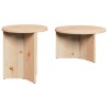 Table basse 2 pcs Naturel Bois de pin massif 629541629541
