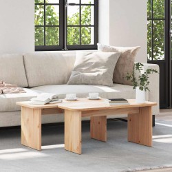 Table basse 2 pcs Naturel Bois massif en pin 629542629542
