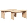 Table basse 2 pcs Naturel Bois massif en pin 629542629542