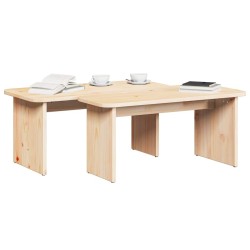 Table basse 2 pcs Naturel Bois massif en pin 629542629542