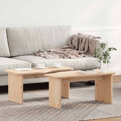 Table basse 2 pcs Naturel Bois massif en pin 629542629542