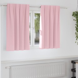 Rideaux occultants avec anneaux 2 pcs Rose bébé 140 x 140 cm 629549629549