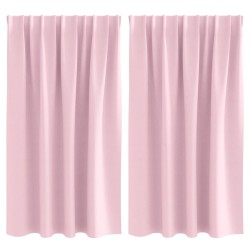 Rideaux occultants avec anneaux 2 pcs Rose bébé 140 x 140 cm 629549629549